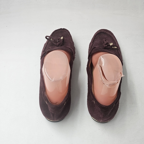 MICHAEL Michael Kors Sutton Suede Moccasin Loafers Plum Size 9 Slip On - Picture 5 of 10